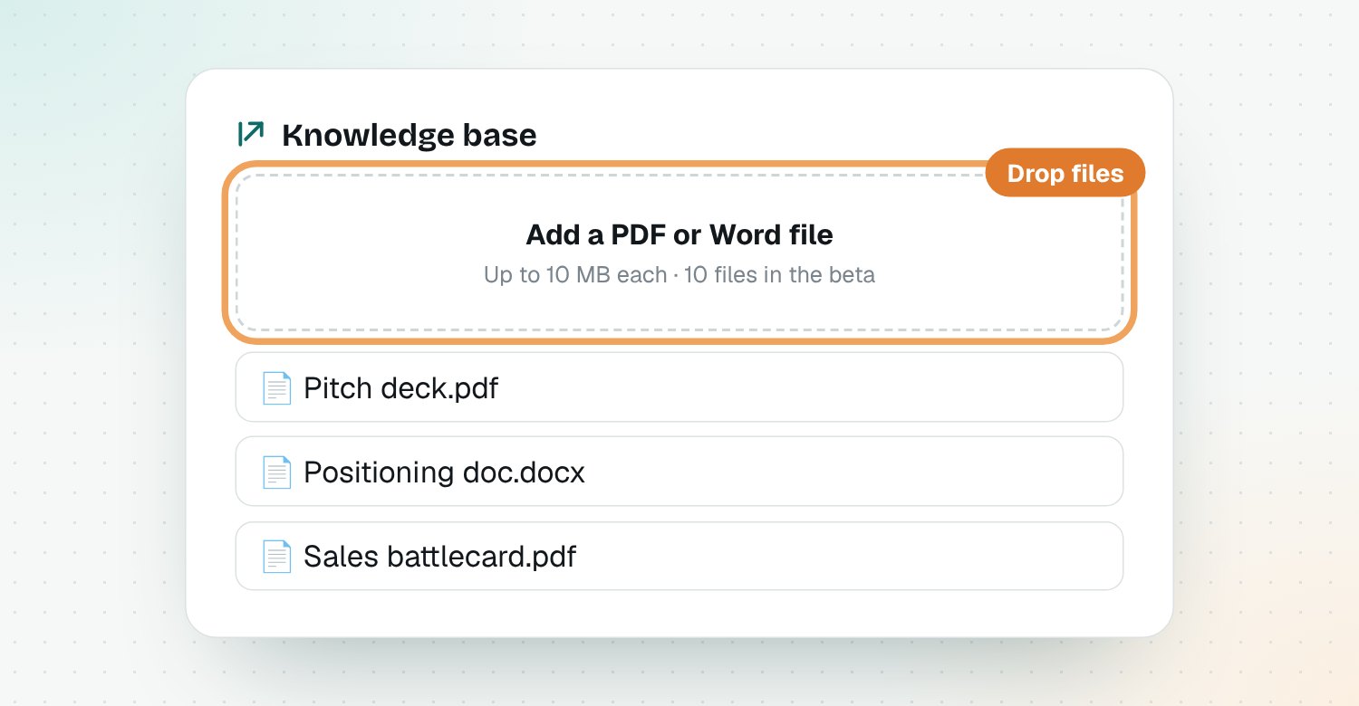 Add PDF or Word files to the knowledge base