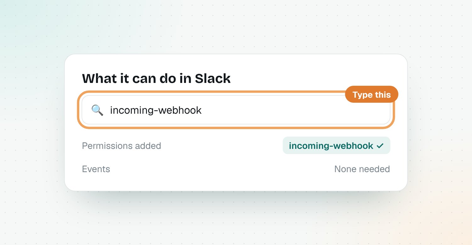 Add the incoming-webhook permission