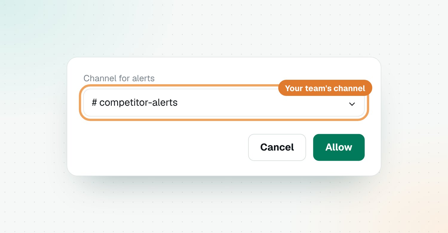 Pick the channel for alerts and allow