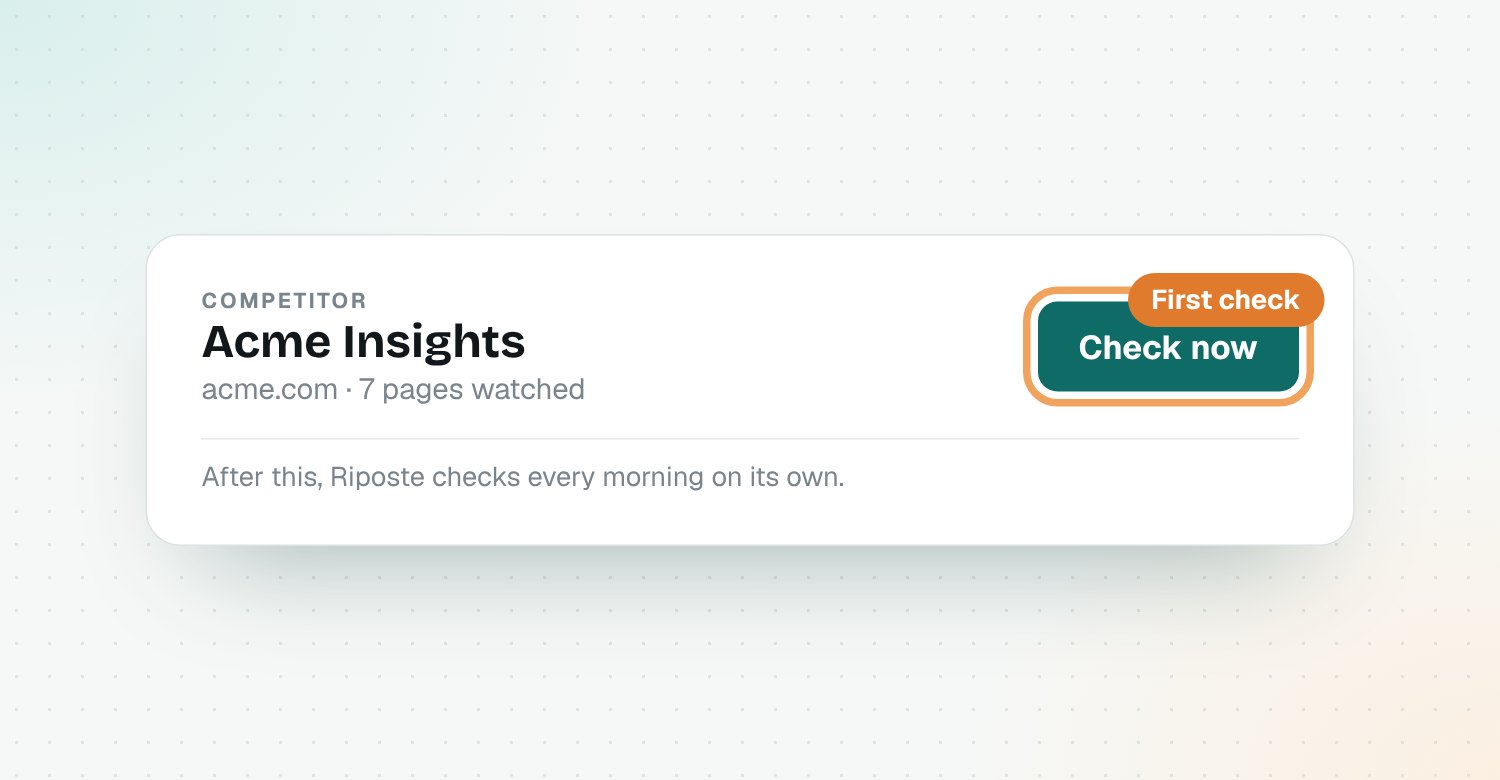 Click Check now for the first check